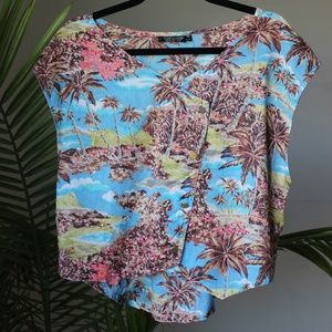 Topshop Tropical Top